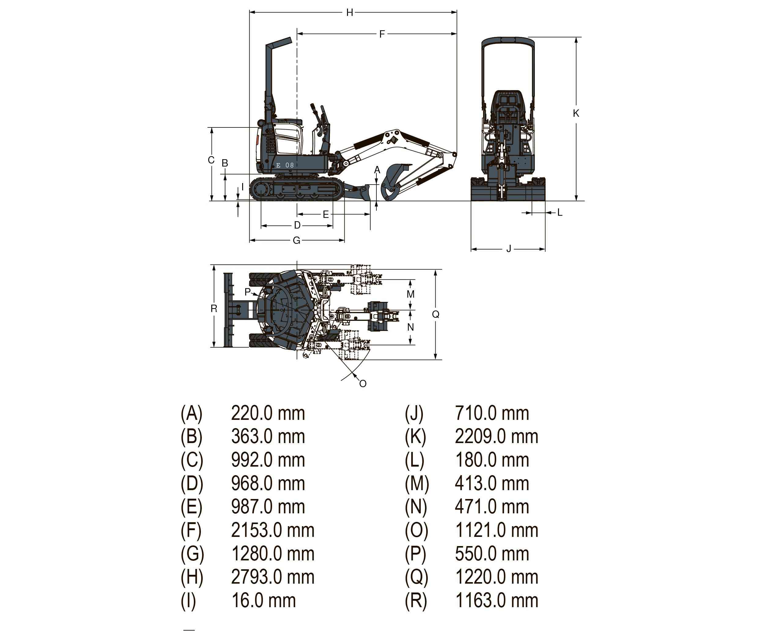 Bobcat размеры