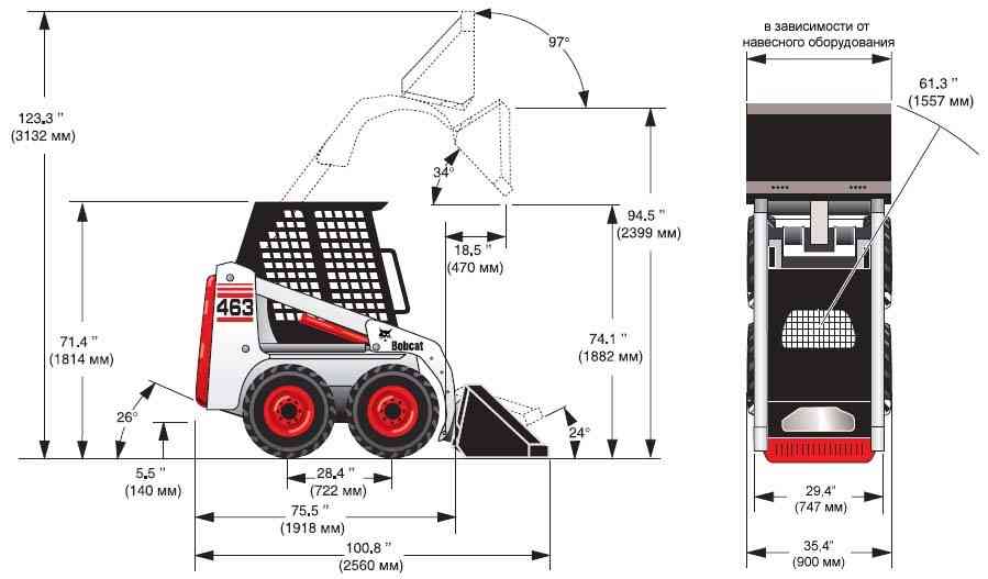 Колесный мини-погрузчик Bobcat S70