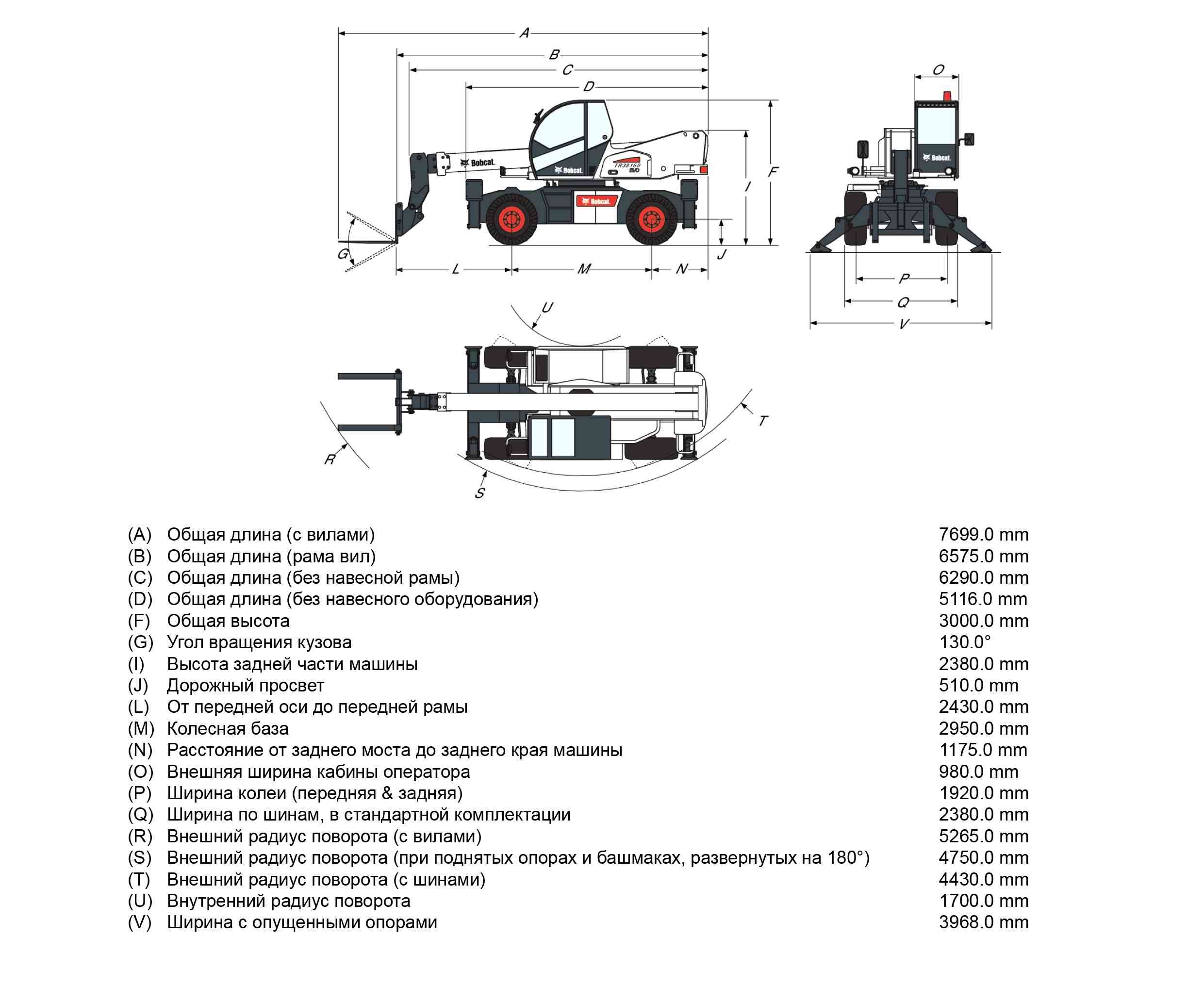 Телескопический погрузчик с поворотной башней Bobcat TR38160