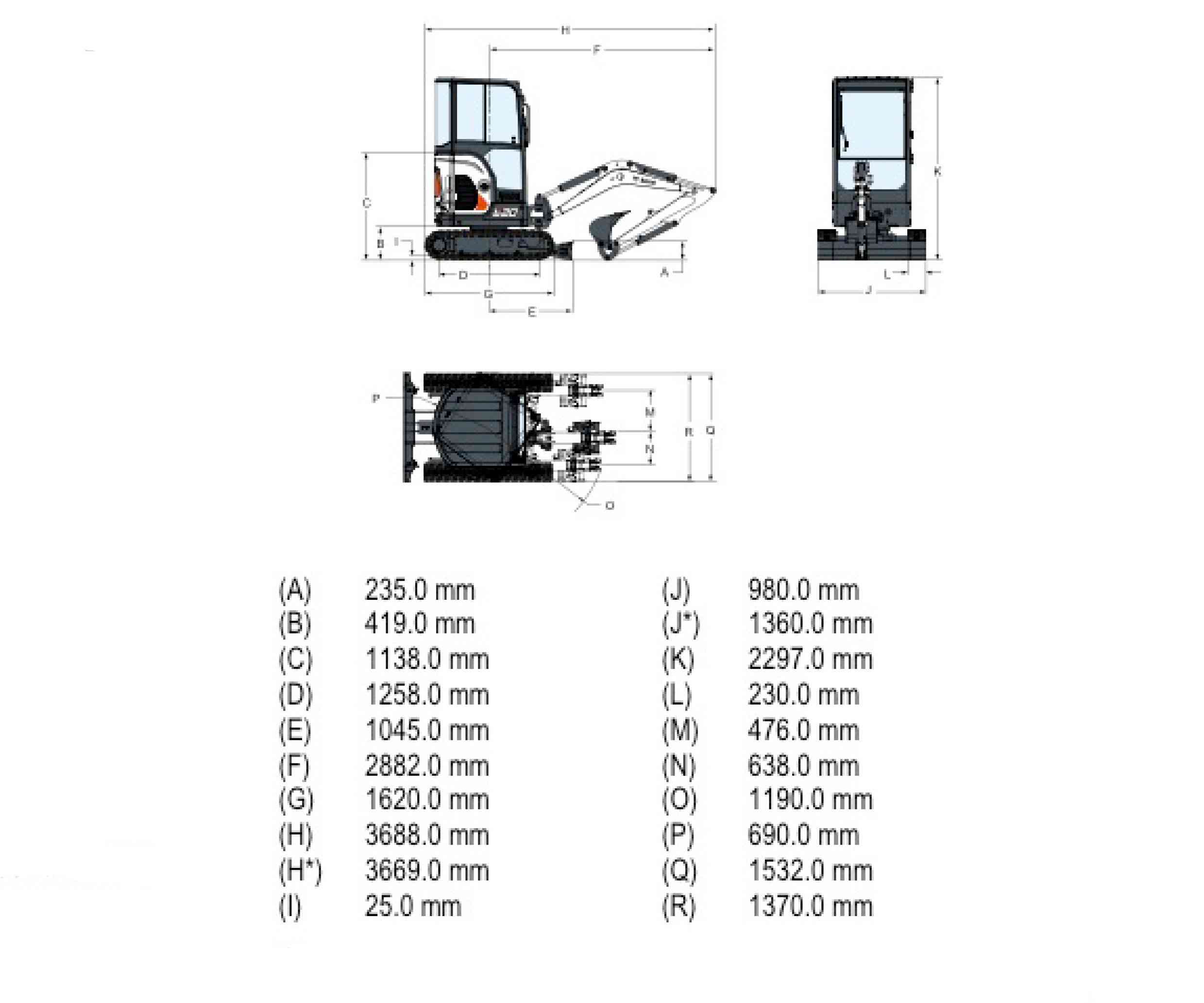 Гусеничный мини-экскаватор Bobcat E20